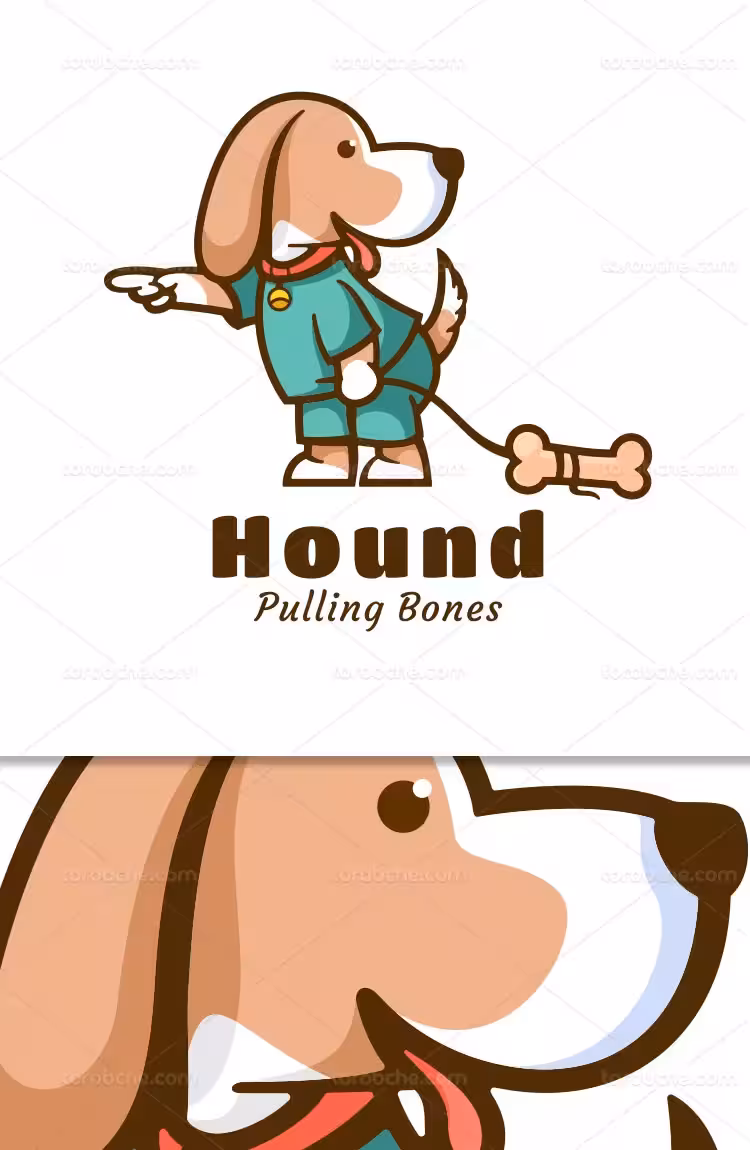 وکتور لوگو سگ شکاری | گرافیک با طعم تربچه