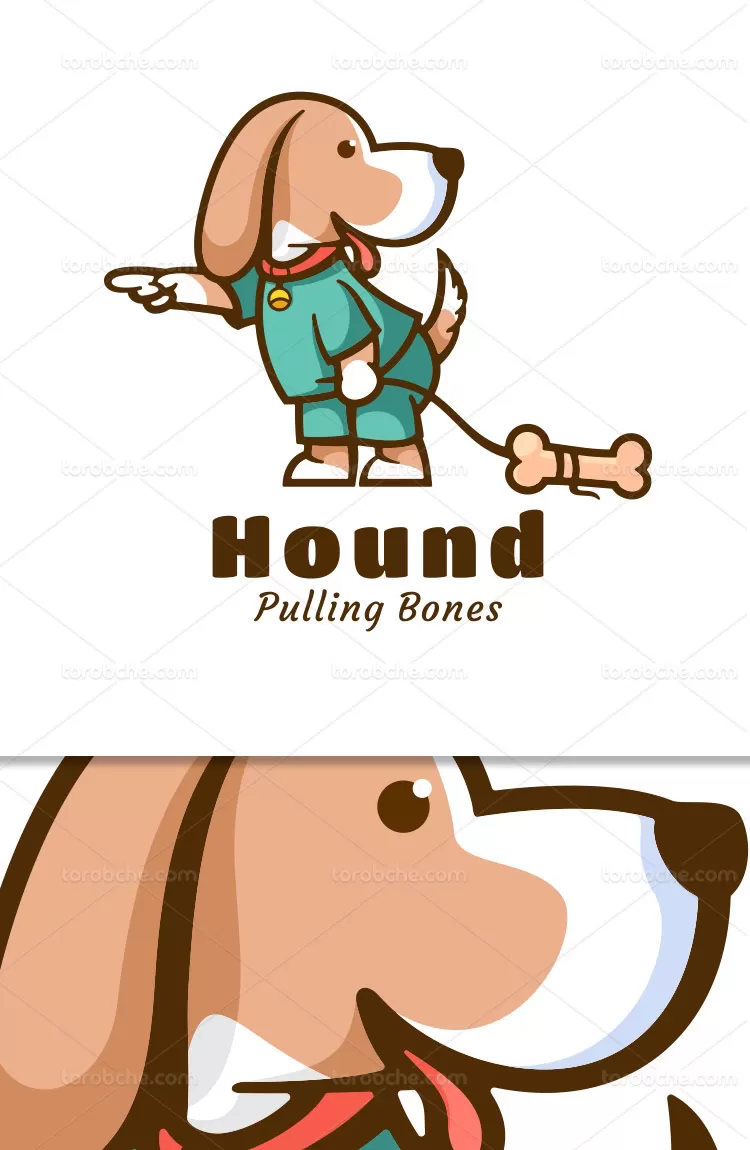 وکتور لوگو سگ شکاری | گرافیک با طعم تربچه