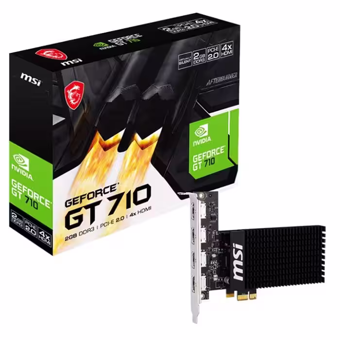 کارت گرافیک ام اس آی GT 710 2GD3H 4HDMI 2GB