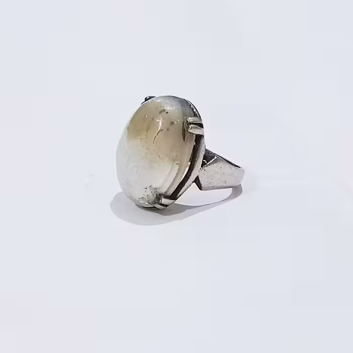 انگشتر عقیق  سلیمانی چهار چنگ سایز 63