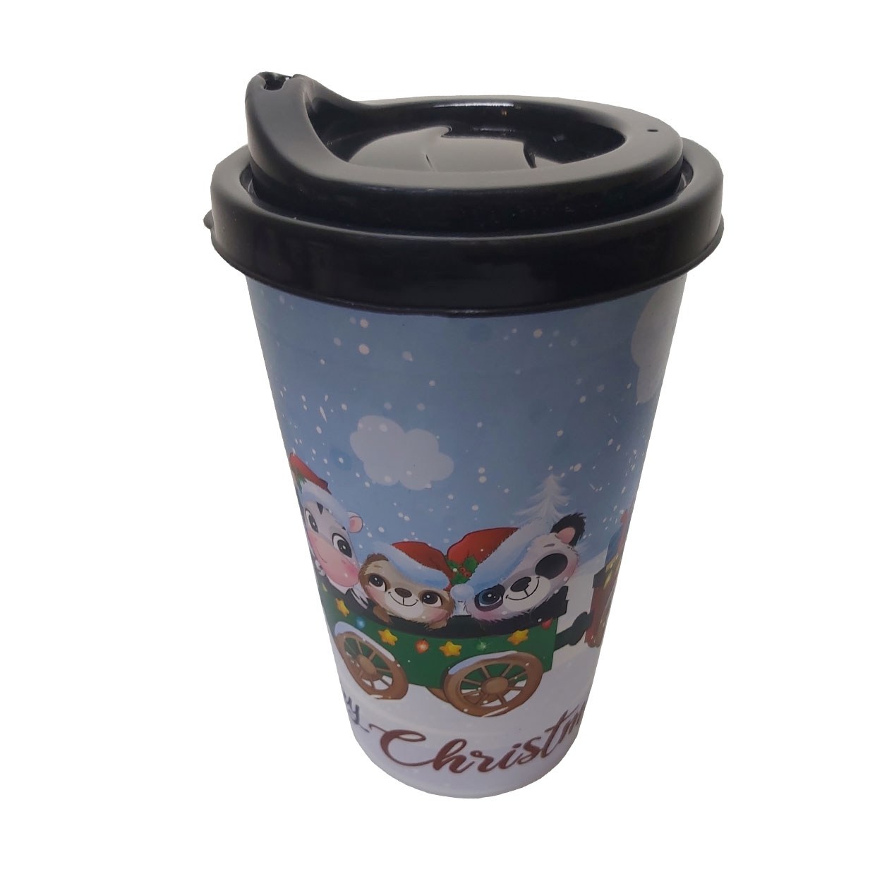 لیوان درب دار قهوه طرح جشن زمستانی