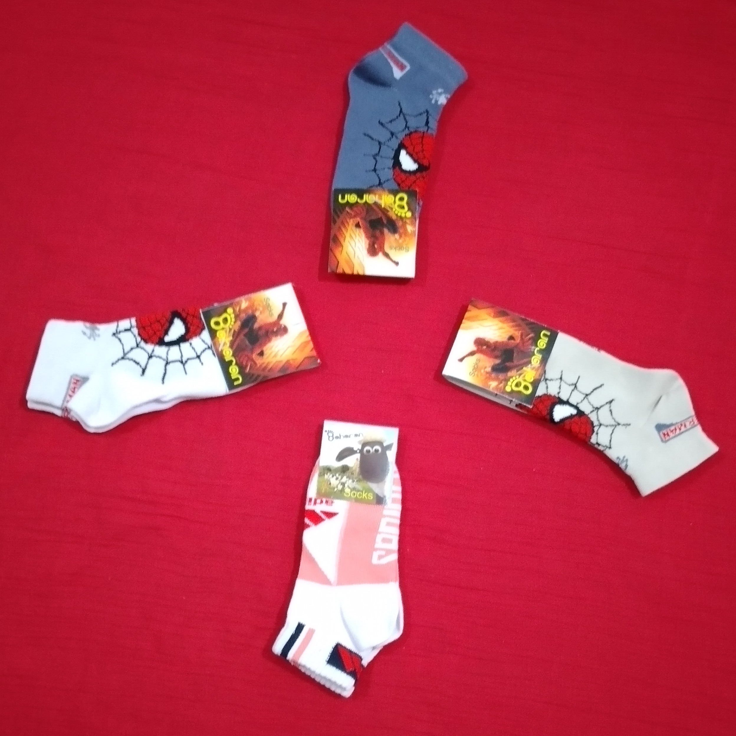  جوراب پسرانه طرح عنکبوتی پک 4 عددی  کد 5