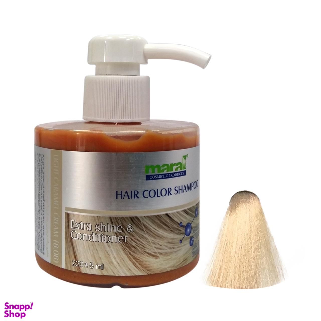 شامپو رنگ مارال (Maral) مدل Light CaraMel Cream شماره 808 حجم 220 میلی‌لیتر