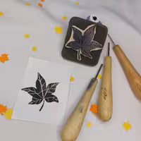 مهر دستساز برگ پاییزی 