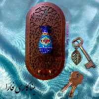 جاکلیدی با گلدان میناکاری