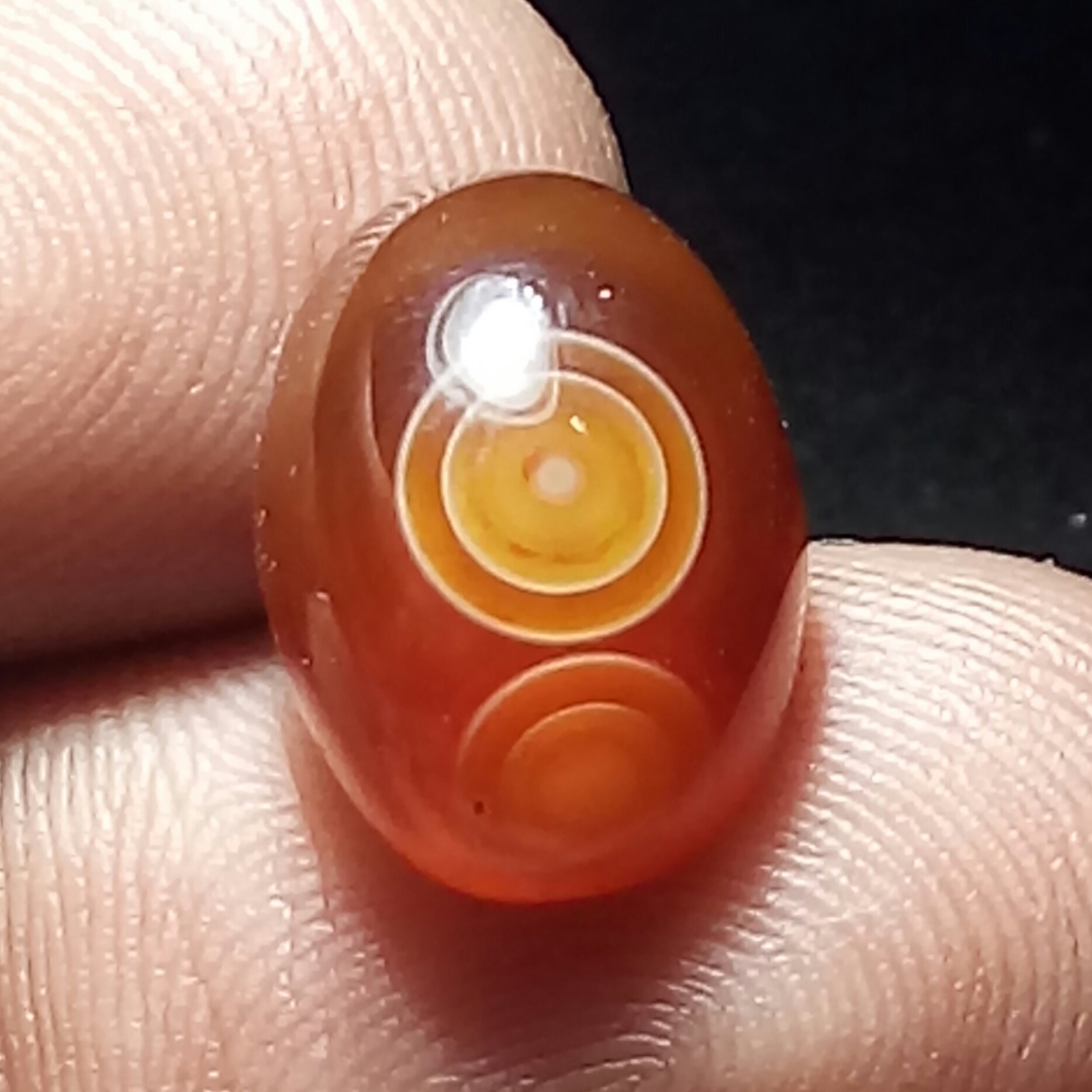 نگین عقیق باباقوری دوچشم فاخر