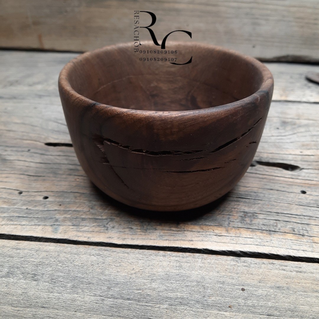 کاسه چوبی خراطی کد C1241