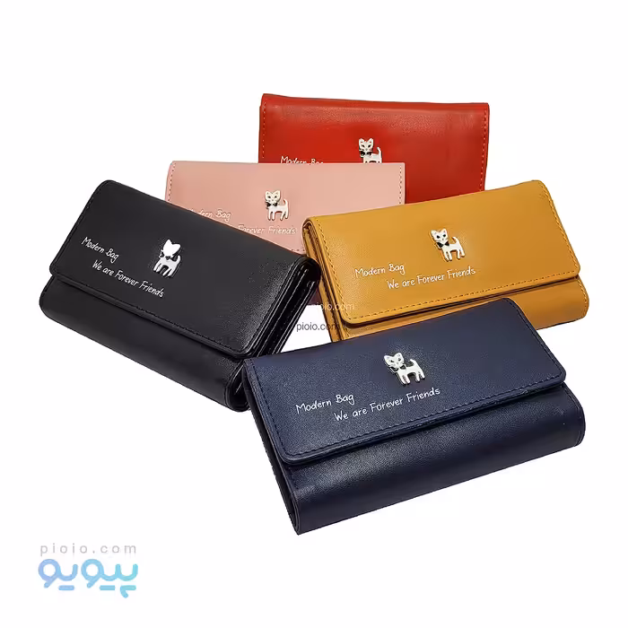 کیف پول فانتزی سه لت طرح گربه