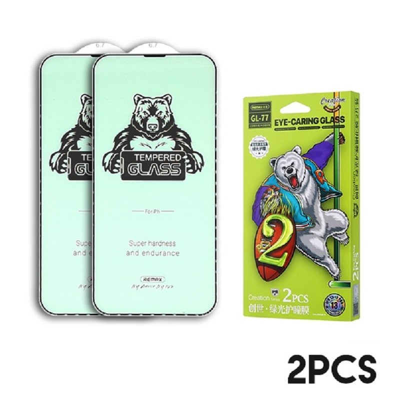 محافظ صفحه نمایش ریمکس مدل GL-77 مناسب برای گوشی های آیفون  12ProMAX حاوی دوعدد