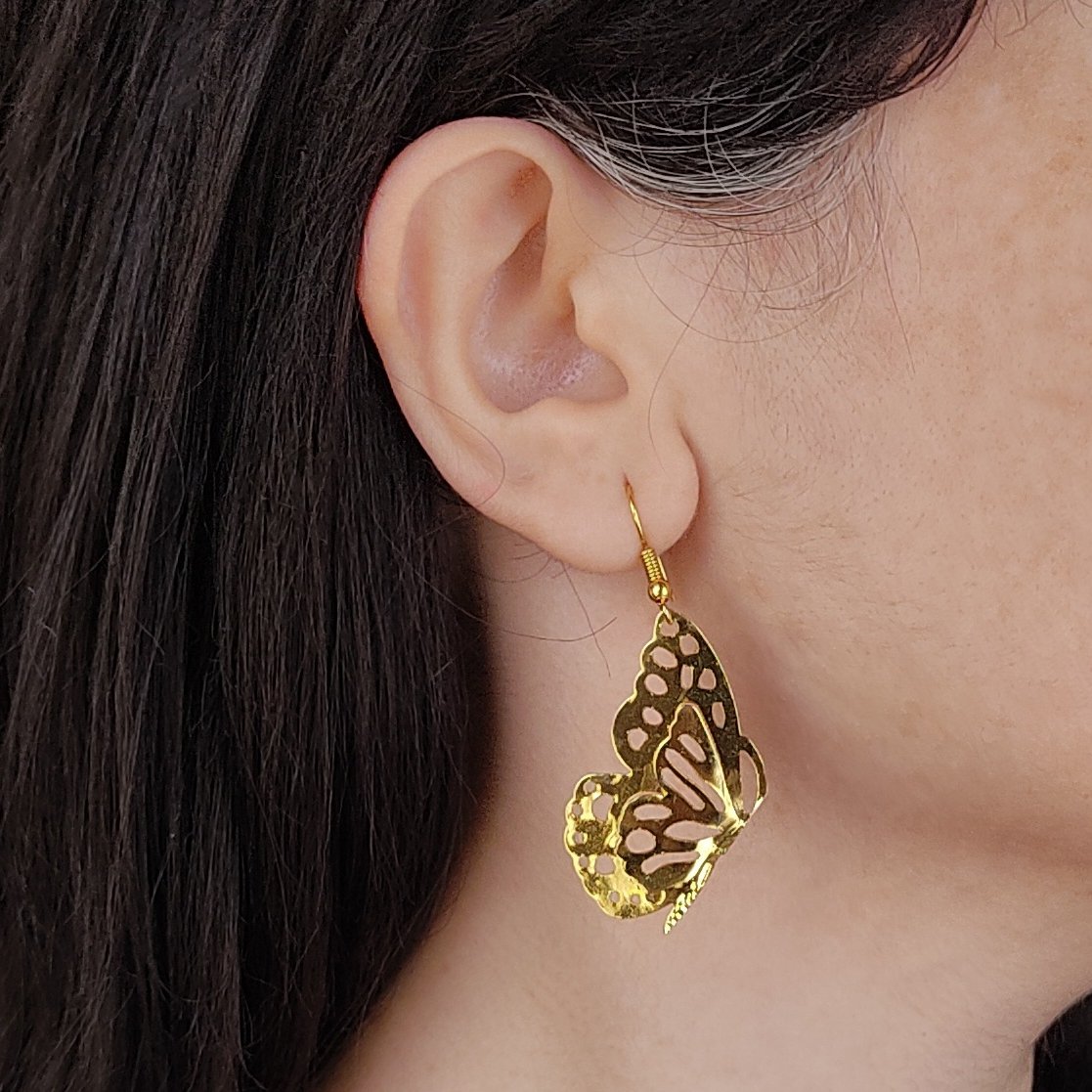 گوشواره پروانه (تک لنگه)