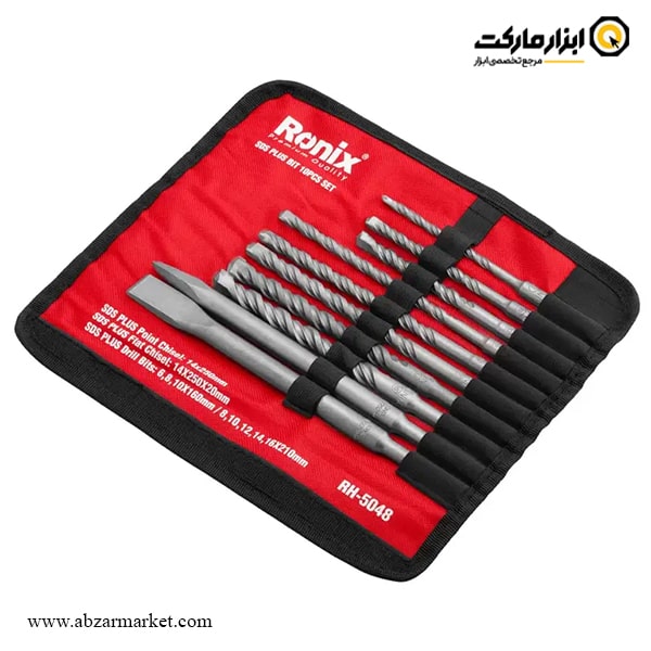 ست مته و قلم چهار شیار رونیکس 10 عددی مدل RH-5048