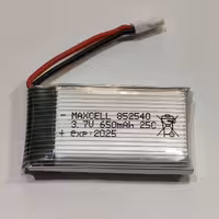 باتری لیتیوم پلیمر مناسب کوادکوپتر و پهباد - ظرفیت 650 میلی آمپر برند maxcell - جریان 25C