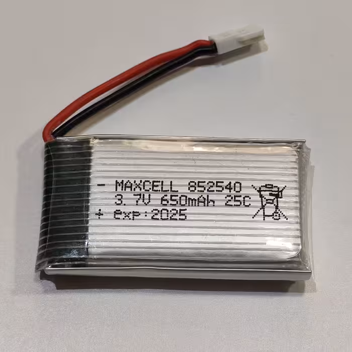 باتری لیتیوم پلیمر مناسب کوادکوپتر و پهباد - ظرفیت 650 میلی آمپر برند maxcell - جریان 25C