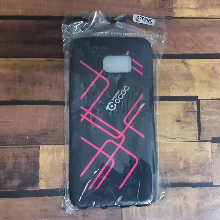 قاب سیلیکونی طرح دار سامسونگ مدل S7 edge مناسب برای محافظت از پشت گوشی و خط خش