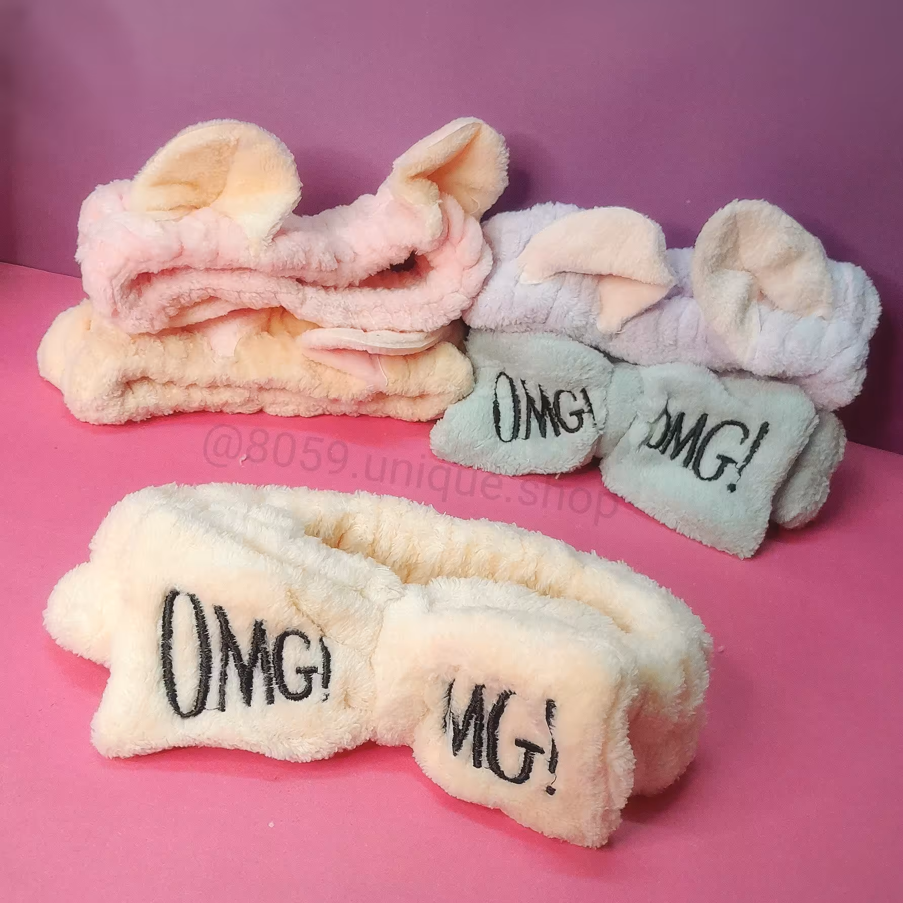 هدبند حوله ای آرایشی 