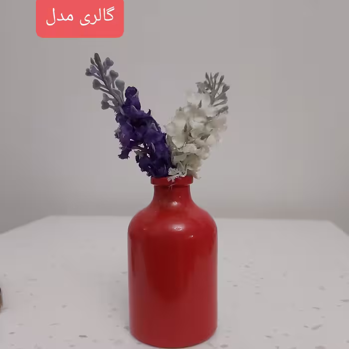 گلدان شیشه ای کوچک مینیاتوری قرمز فروشگاه گالری مدل