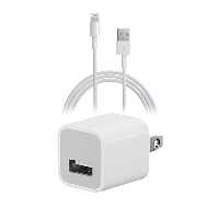 شارژر  آیفون به همراه کابل لایتنینگ USB یک متری