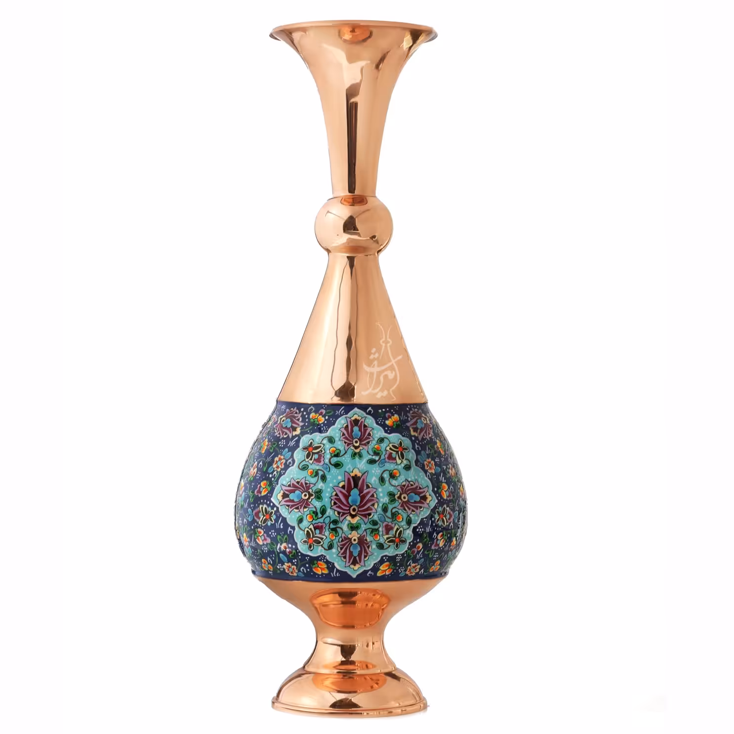 گلدان صراحی مس پرداز40سانتی متر