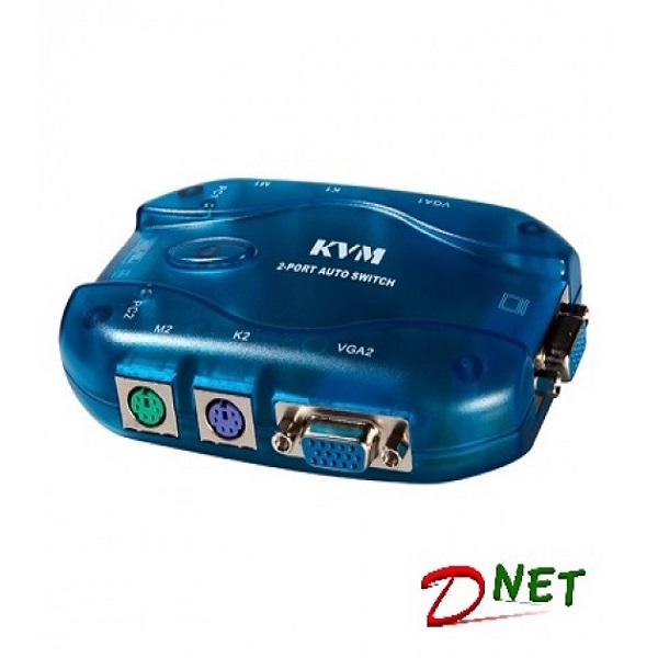 کی وی ام سوییچ 1 به 2 ( KVM SWITCH ) PS2 بدون کابل