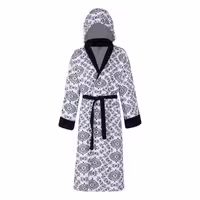 حوله پالتویی ارغوان طرح کلاسیک سفید سایز 115