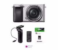 دوربین Sony Alpha A6400 16-50mm نقره ای به همراه ریموت ، گریپ ، مموری