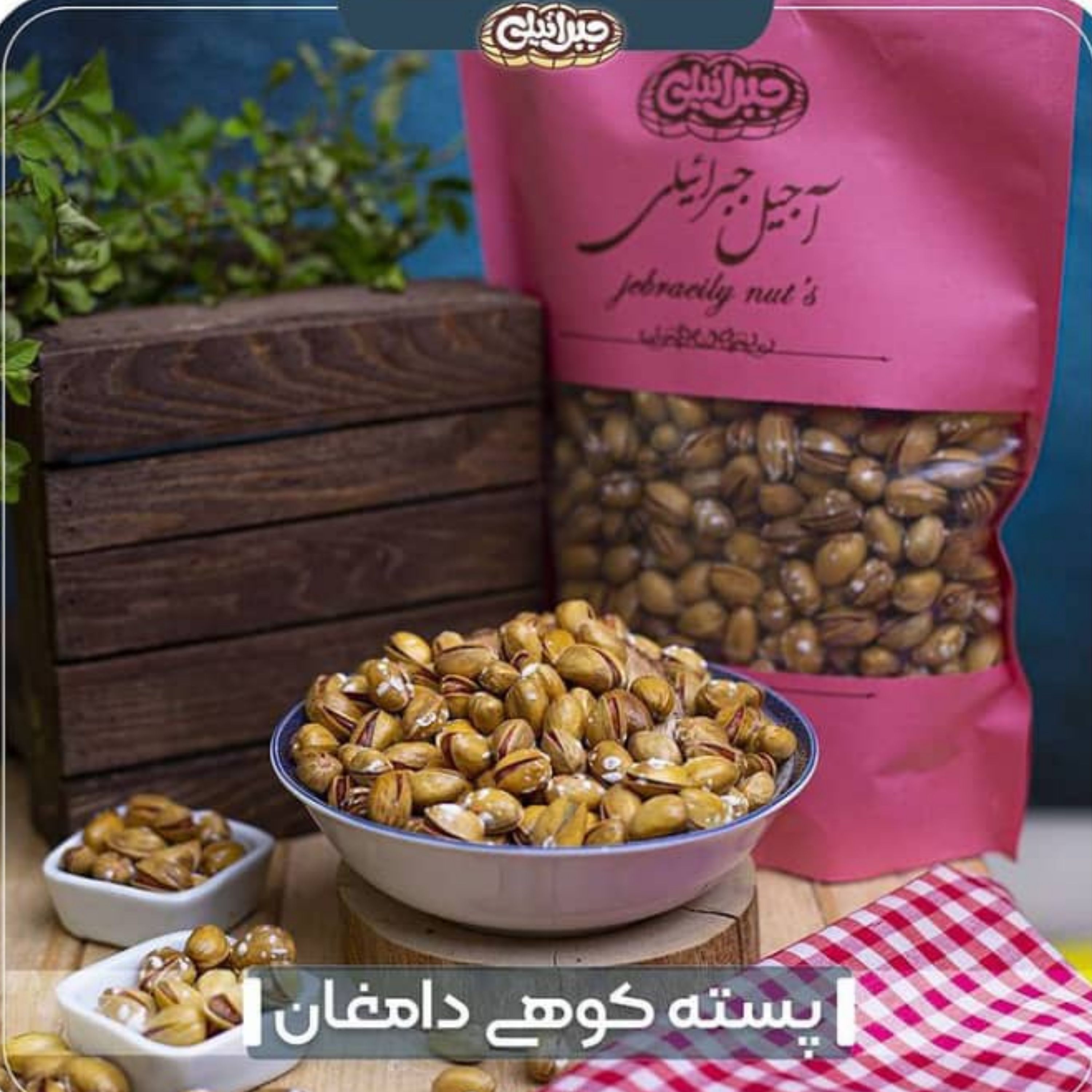 پسته کوهی نمکی محصول دامغان بسته 500 گرمی بسیار خوشمزه تر از پسته معمولی و یکم درشت تر از پسته جنگلی
