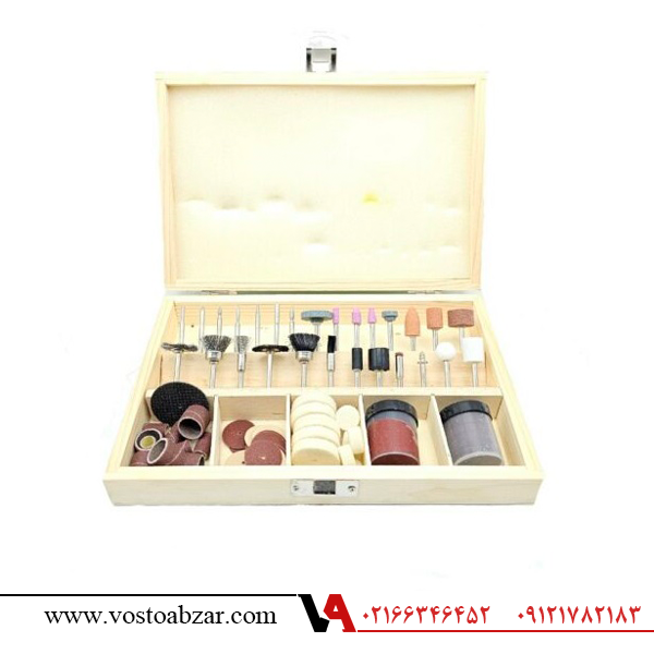 مجموعه مته فرز انگشتی جعبه چوبی اوکی مدل OK-2010