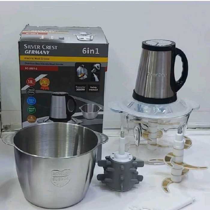 خردکن سیلورکرست -غذا ساز دوکاسه 3000 وات دو عددتیغه طلایی | amazonchi