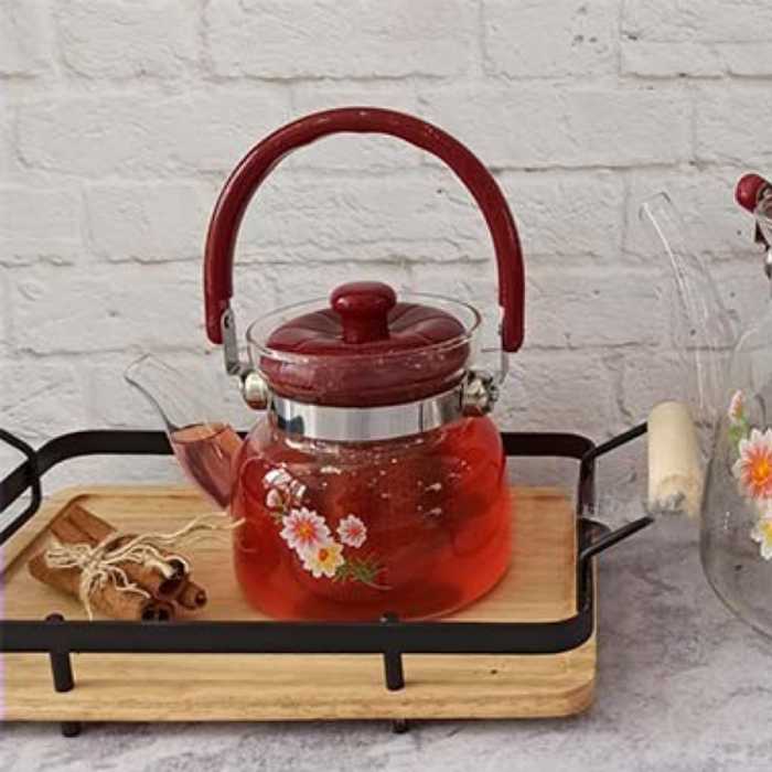 قوری تمام پیرکس شعله مستقیم 1100ml دسته بالا