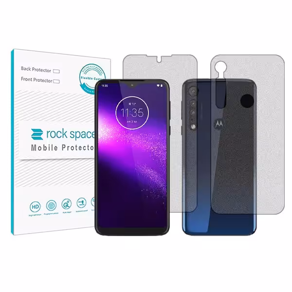 گلس صفحه نمایش و پشت گوشی موتورولا One Macro مدل نانو هیدروژل گیمینگ برند راک اسپیس کد3213ss