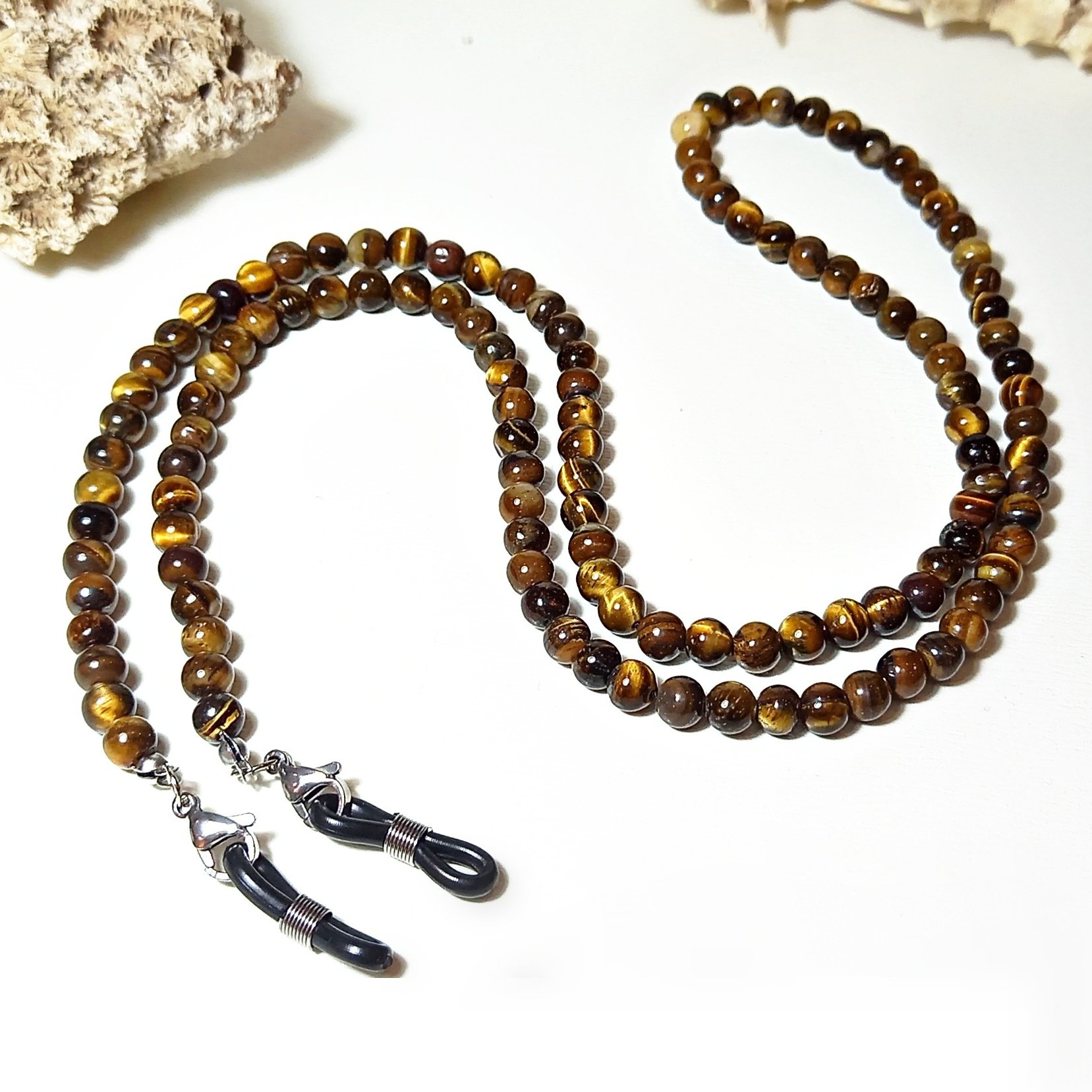 بند عینک سنگ چشم ببر همراه با قفل طوطی