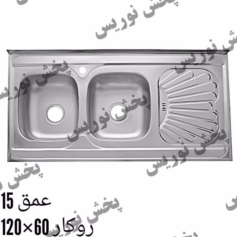 سینک استیل روکار 120 در 60 کد ES-14
