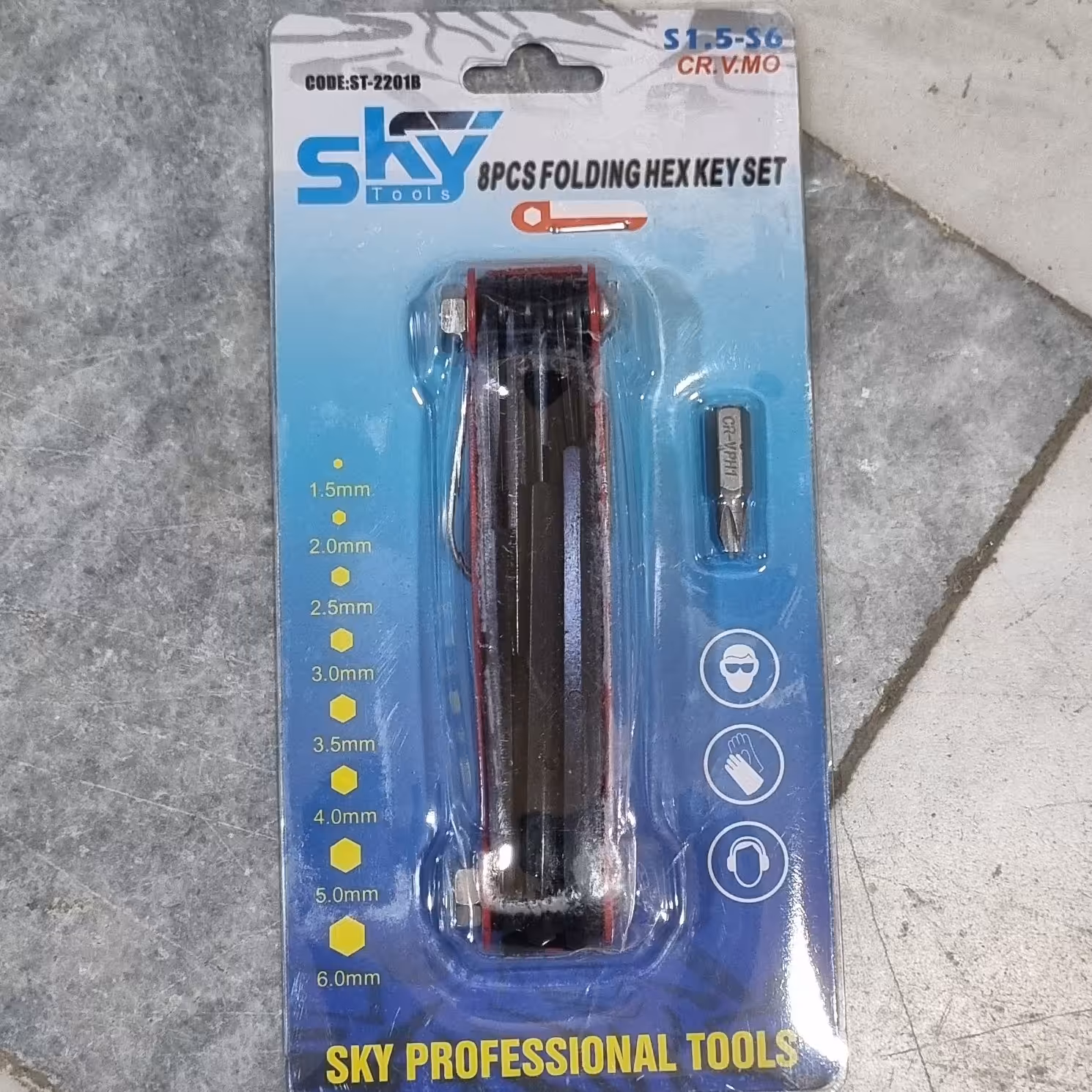 آچار آلن چاقویی  8عددی فولادی اسکای