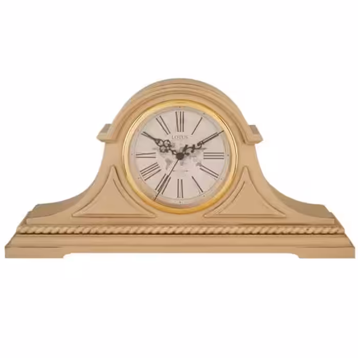 ساعت رومیزی چوبی مدل DANON کد T-5508 رنگ CREAM و WALNUT