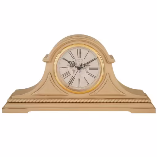 ساعت رومیزی چوبی مدل DANON کد T-5508 رنگ CREAM و WALNUT