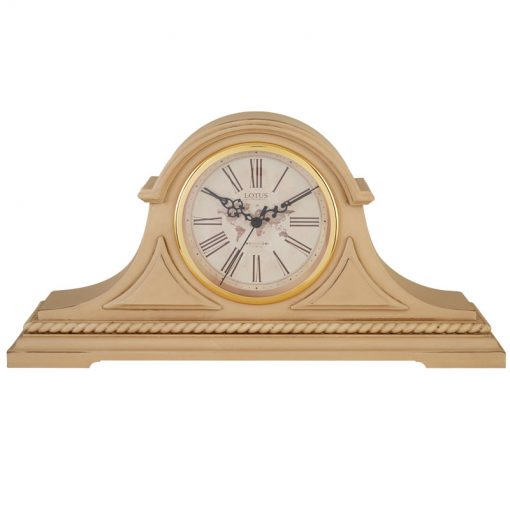 ساعت رومیزی چوبی مدل DANON کد T-5508 رنگ CREAM و WALNUT