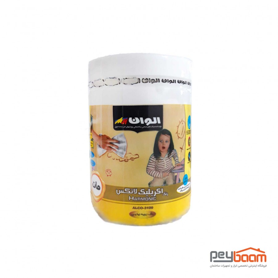 رنگ اکریلیک لاتکس مات الوان مدل ALCO-3109 حجم 1000 سی سی