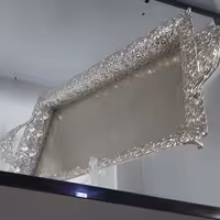 سینی فلزی  طلایی و نقره ای دیانا