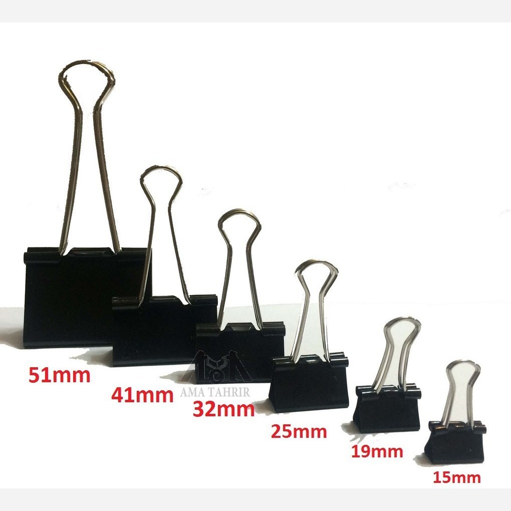 گیره دوبل فلزی سایز 41 بسته 2 عددی