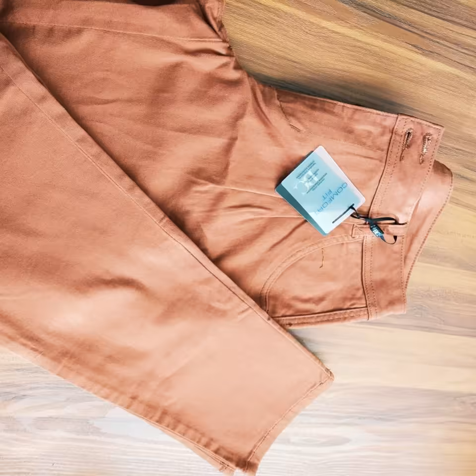 شلوار کتان قهوه ای راسته دارچینی حراج