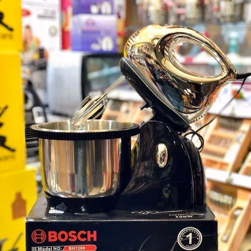 همزن کاسه دار بوش چرخشی موتور سنگین 50 حالته کاسه استیل دو و نیم لیتری