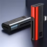 کارت خوان  USAMS USB-SJ430 Lightning Port Card  (کارت SD   کارت TF )