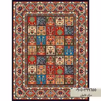 گلیم فرش ماشینی طرح خشتی سرمه ای سایز 250در 350 سانتی متر(9متر)