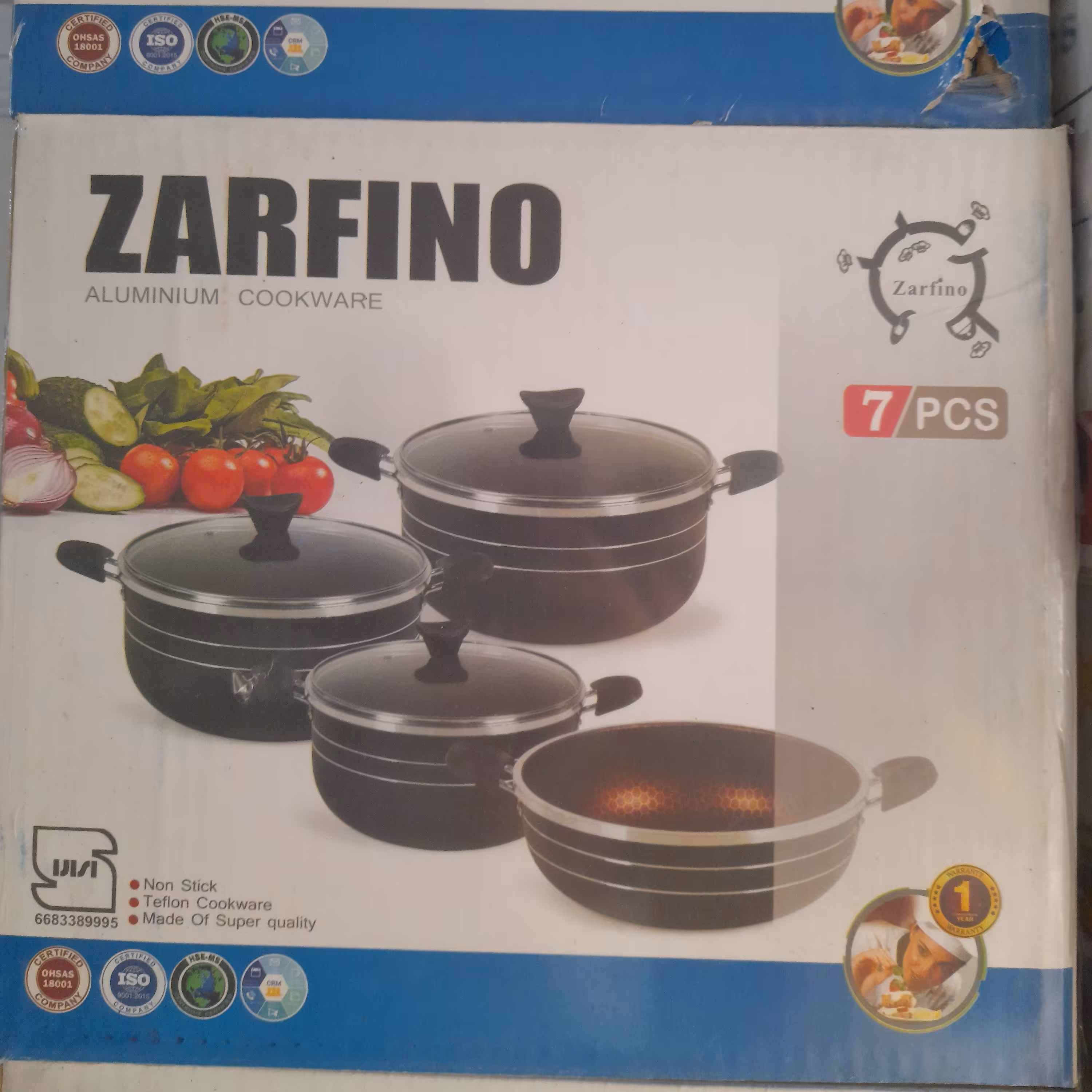 قابلمه تفلون 7 پارچه 