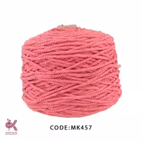  نخ پنبه مکرومه کتان 4 میل تابیده سرخابی  457 