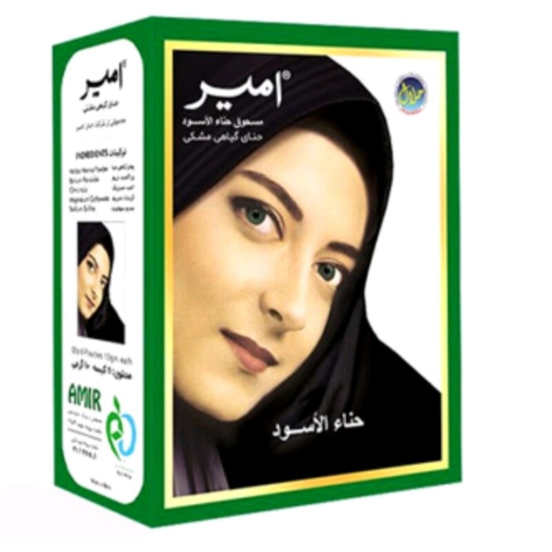 حنا هندی امیر اصلی بسته 6 عددی در دو رنگ مشکی و قهوه ای
