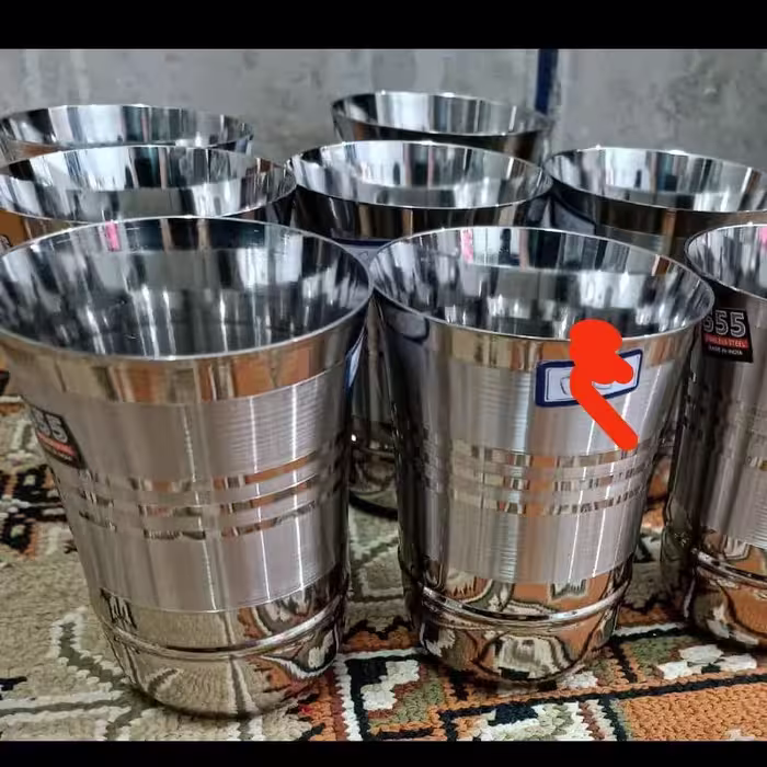 6 عدد لیوان استیل هندی