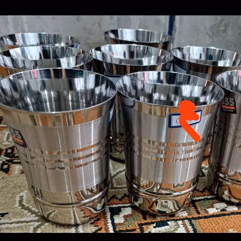 6 عدد لیوان استیل هندی