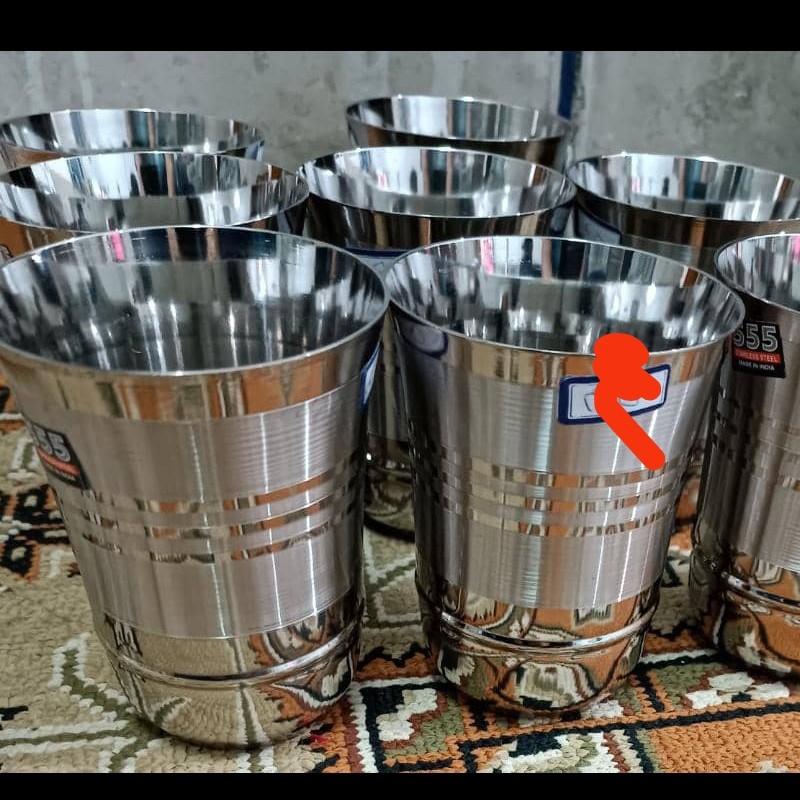 6 عدد لیوان استیل هندی