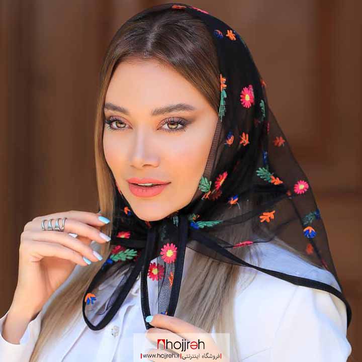 اطلاعات ، قیمت و خرید روسری مینی اسکارف تور طرح گل کد D265